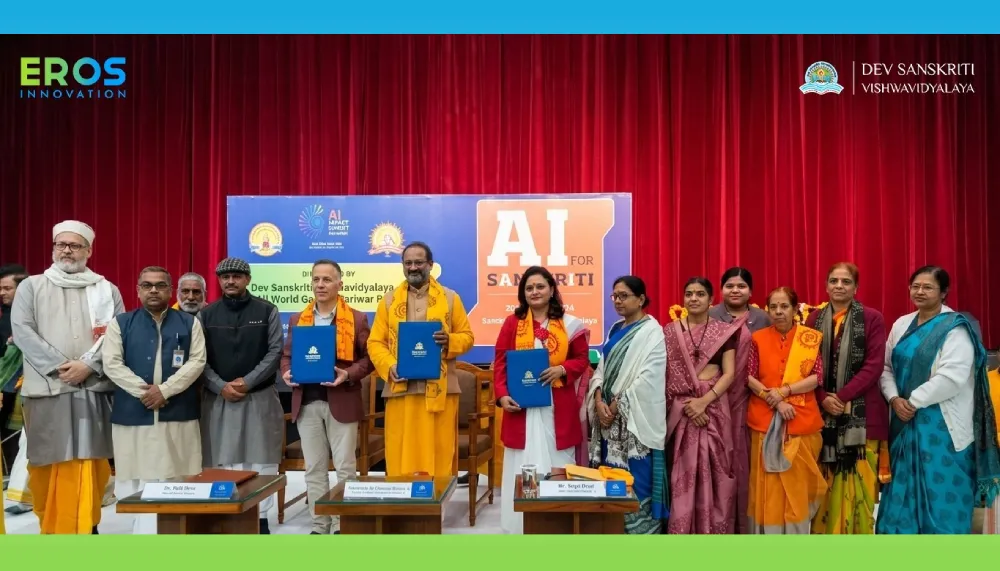 Eros Innovation and Dev Sanskriti Vishwavidyalaya Sign Strategic MoU to Advance AI-Integrated Preventive Wellness and Consciousness Research
